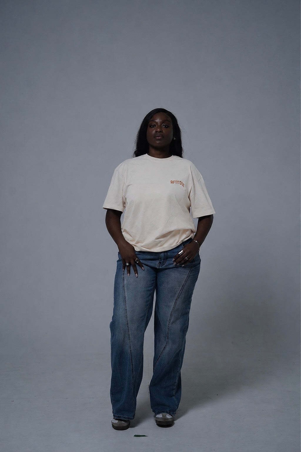 STONE — T-Shirt (Taupe Acid Wash)