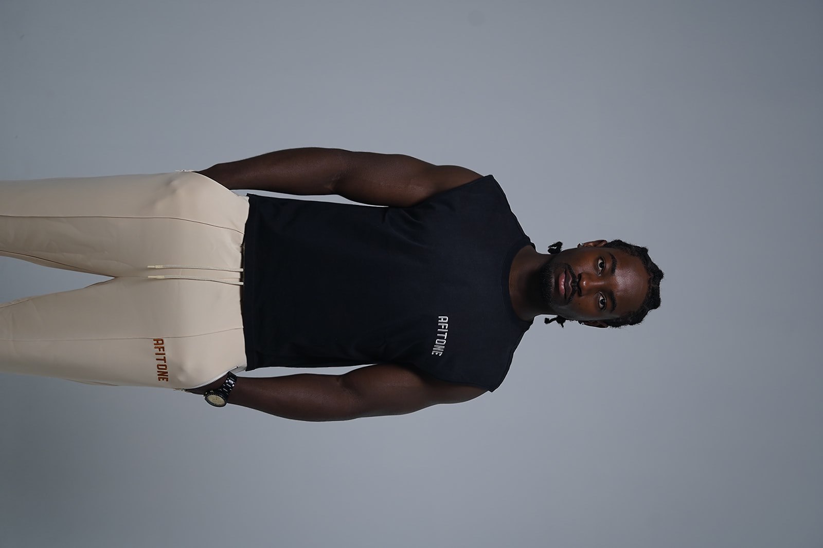 Core — Charcoal Tank Top, front view