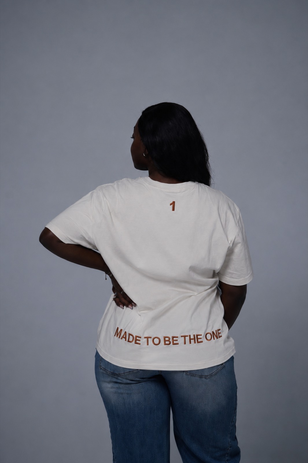 Stone — Taupe T-Shirt, back view